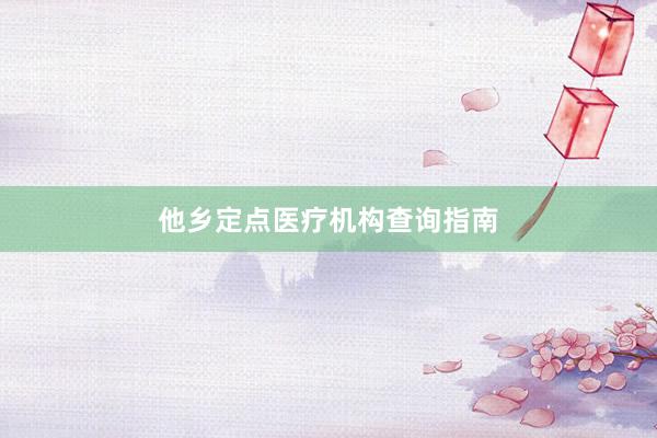 他乡定点医疗机构查询指南